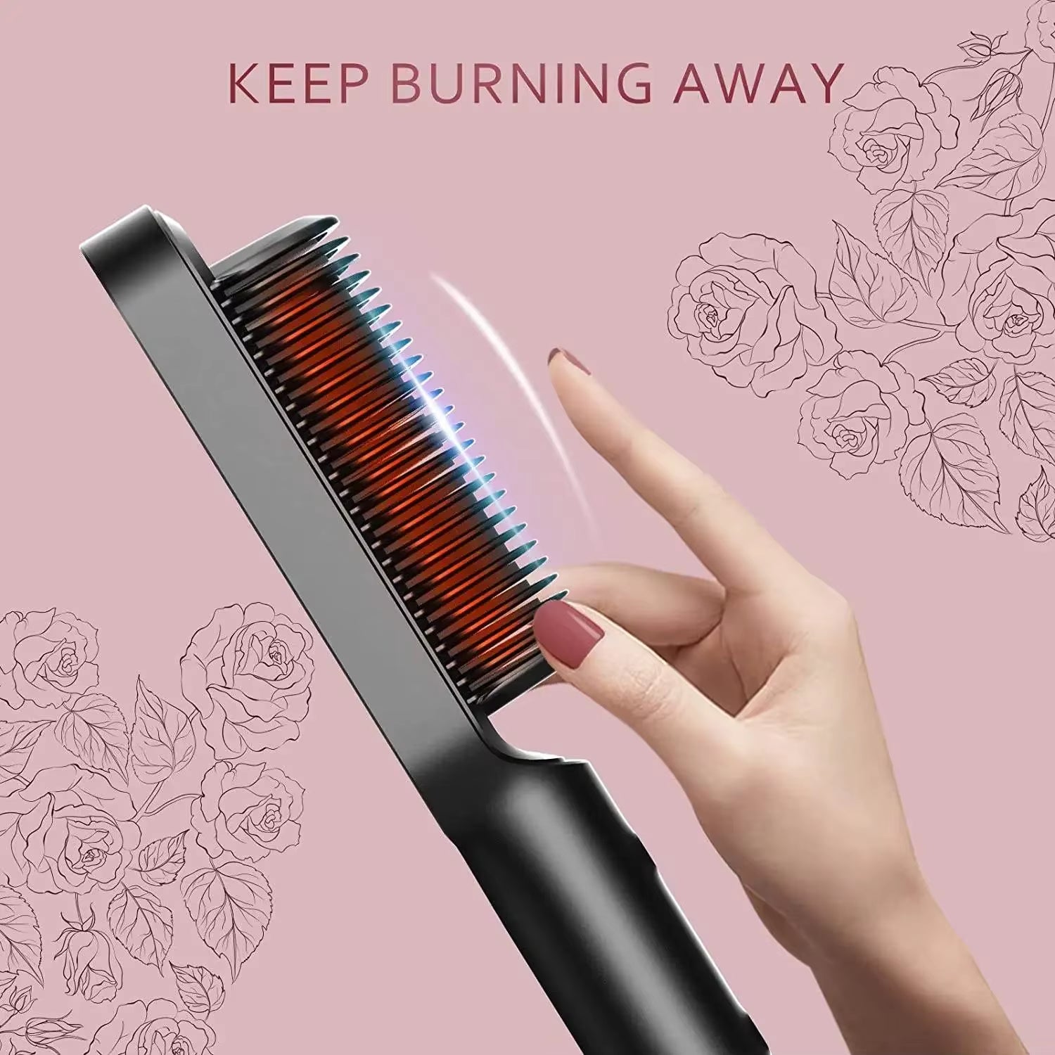 Electric Heating Comb Hair Straightener Comb Negative 5 Gear Ion Not Hurt Hair Portable Convenient Electric Straightening Brus