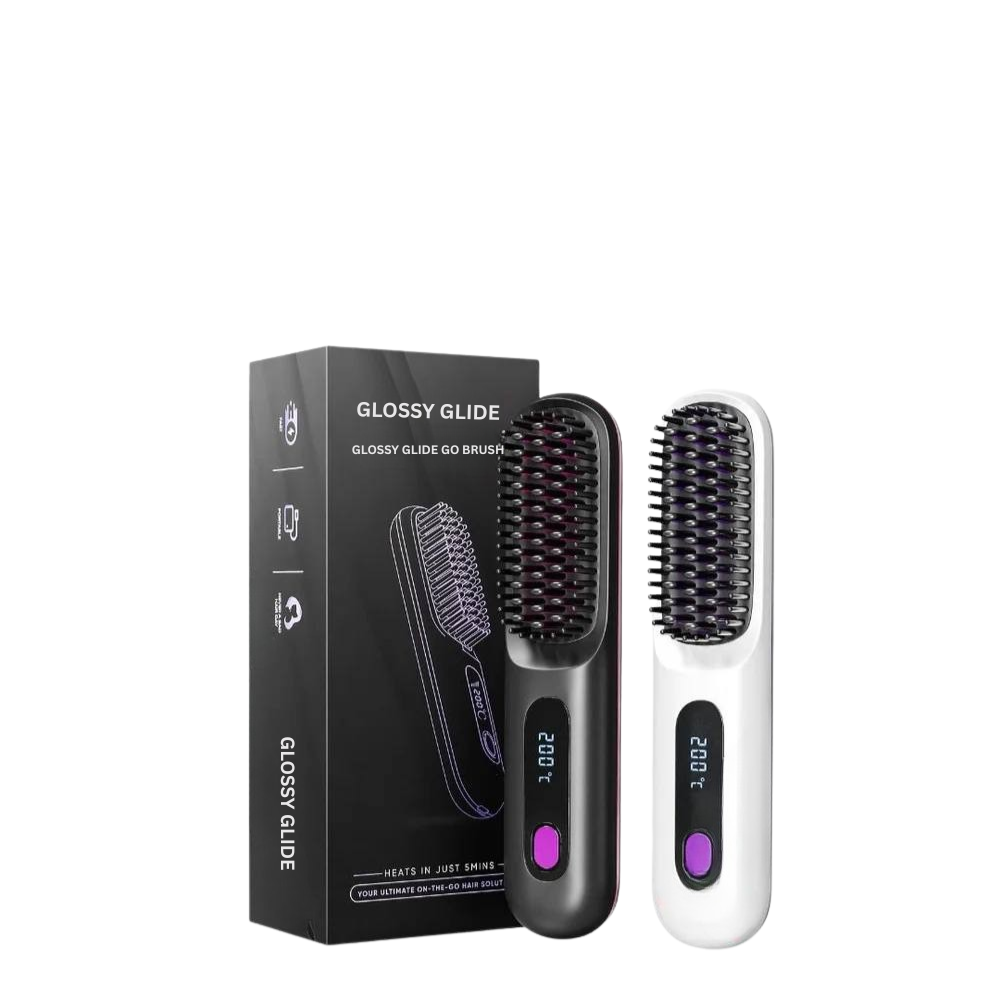 Glossy Glide Portable Straightener Brush